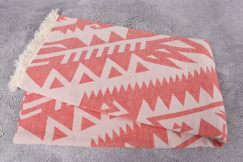 Custom Beach Towels, 76x40 Cotton Geometric Towel, Gift For Bride, Turkish bath towel, Gifts For Him, Spooky Bachelorette Party Favors, Hammam towel - 7