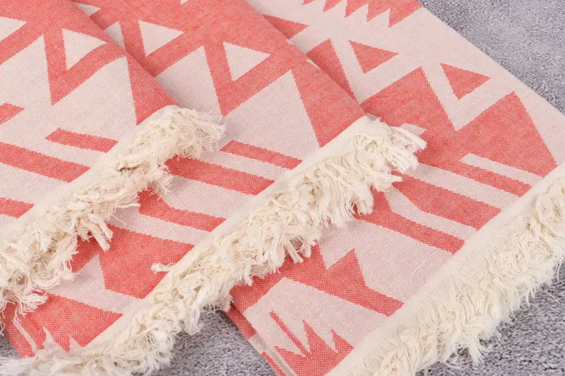 Custom Beach Towels, 76x40 Cotton Geometric Towel, Gift For Bride, Turkish bath towel, Gifts For Him, Spooky Bachelorette Party Favors, Hammam towel - 6