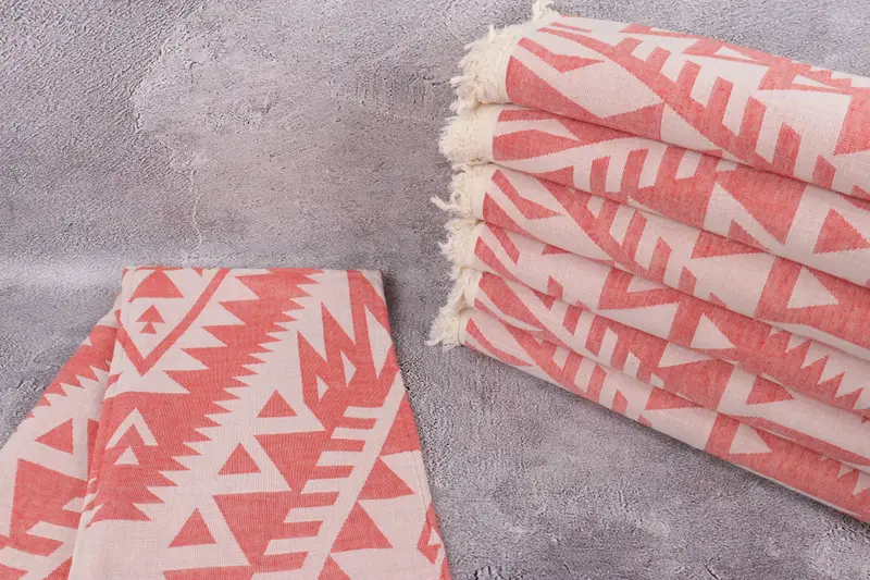 Custom Beach Towels, 76x40 Cotton Geometric Towel, Gift For Bride, Turkish bath towel, Gifts For Him, Spooky Bachelorette Party Favors, Hammam towel - 3