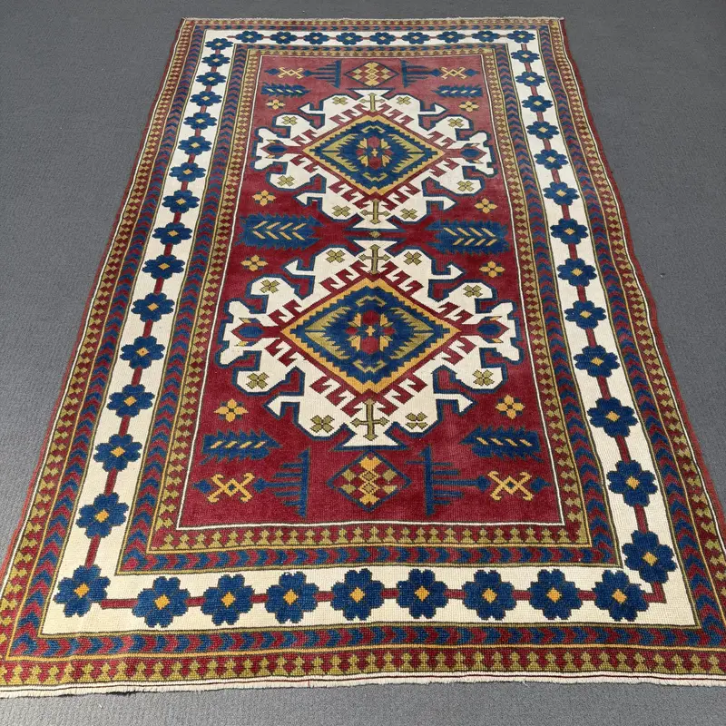 Red Camouflage Rug, 0.4x8.3 ft Chic Decor