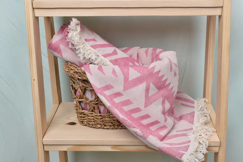 Personalized Turkish Towel, Oversized Beach Towel, Sand-free towel, Valentines Day Gift Idea, Bachelor Gifts, 76x40 Cotton Geometric Towel - 5