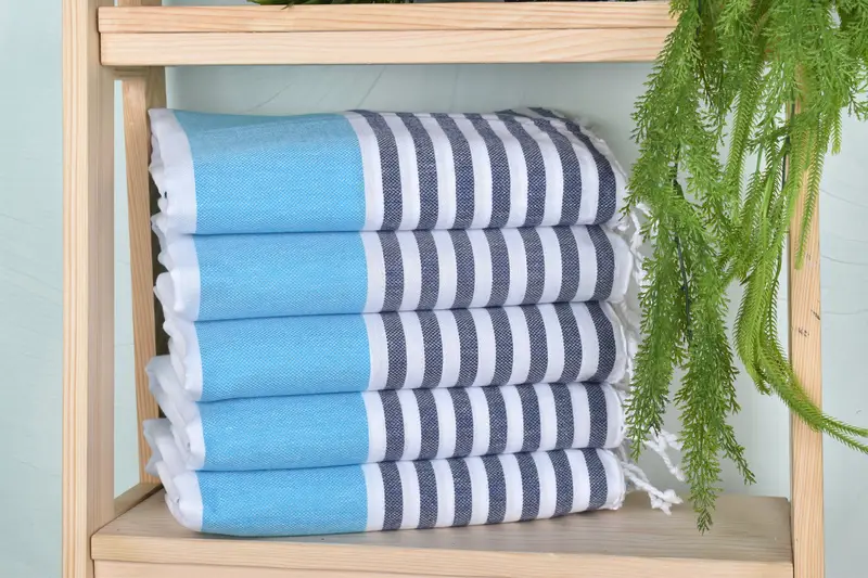 Sand-free towel, Custom Name Towel, Gift For Best Friend, Peshtemal Towel, 70x40 Cotton Striped Towel, Monogram Towels, Personalized Gifts - 1