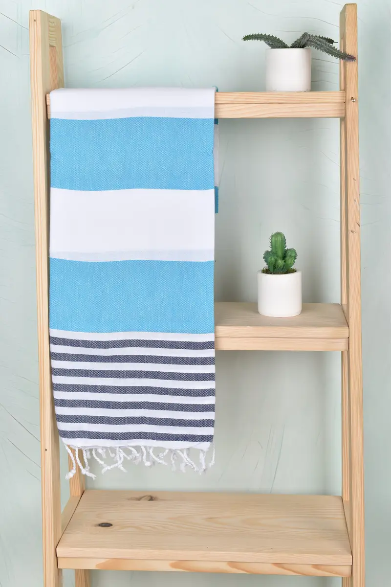 Sand-free towel, Custom Name Towel, Gift For Best Friend, Peshtemal Towel, 70x40 Cotton Striped Towel, Monogram Towels, Personalized Gifts - 8
