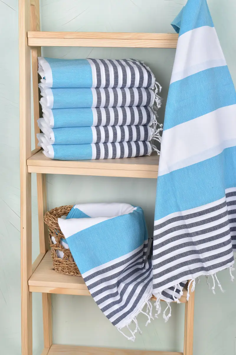 Sand-free towel, Custom Name Towel, Gift For Best Friend, Peshtemal Towel, 70x40 Cotton Striped Towel, Monogram Towels, Personalized Gifts - 3