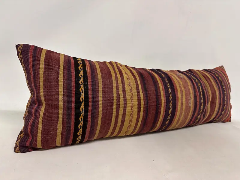16x48 Purple Cushion Cover, Pillow, Pet Cushion, Gift Pillow, Turkish Pillow, Decorative Throw Cushion Cover, Ikat Pillow Cover, Kilim Cushion Sham - 3