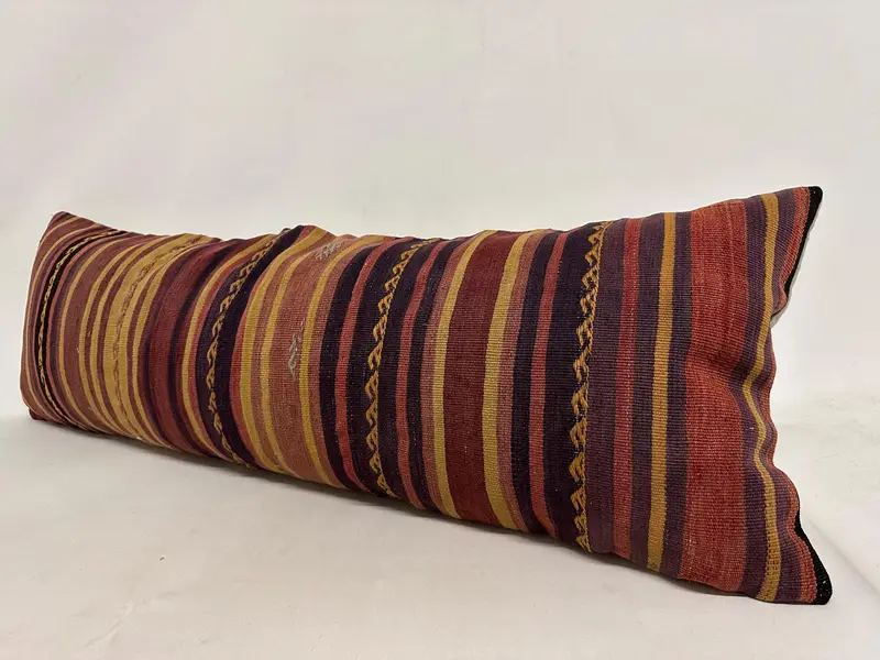 16x48 Purple Cushion Cover, Pillow, Pet Cushion, Gift Pillow, Turkish Pillow, Decorative Throw Cushion Cover, Ikat Pillow Cover, Kilim Cushion Sham - 4