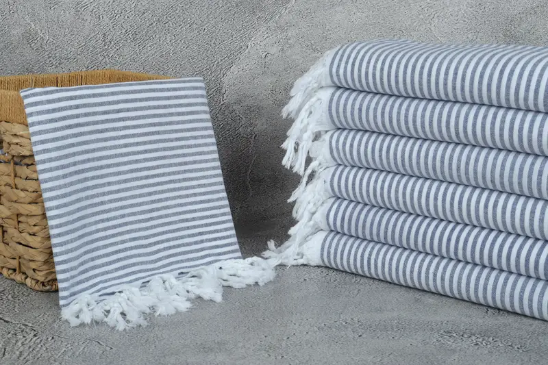 68x36 Cotton Striped Towel, Organic Towel, Lightweight towel, Monogrammed Beach Towel, Mother Of The Groom Gift, Wedding Towel, Custom Wedding Gifts - 3