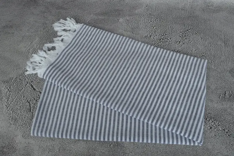 68x36 Cotton Striped Towel, Organic Towel, Lightweight towel, Monogrammed Beach Towel, Mother Of The Groom Gift, Wedding Towel, Custom Wedding Gifts - 6