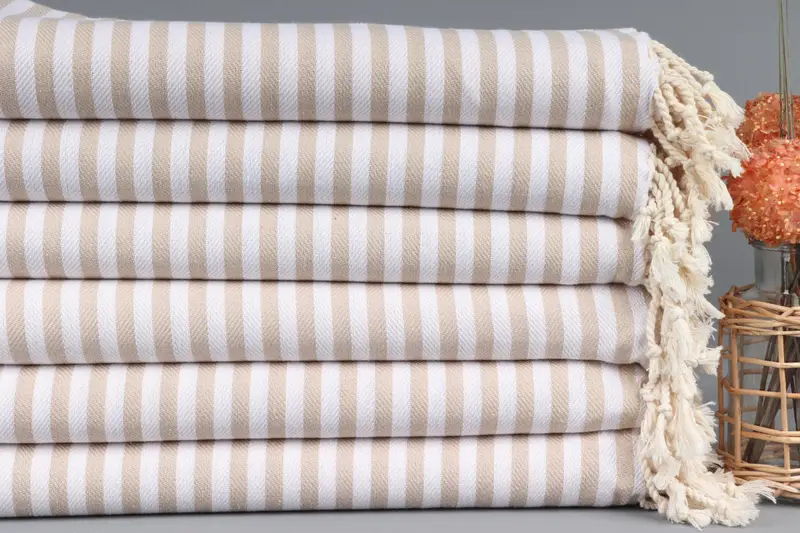 Miami Bachelorette Party Favors, Bridal Shower Gift, Bridesmaid Gifts, Boyfriend Christmas Gift, Custom Beach Towel, 70x40 Cotton Striped Towel - 2