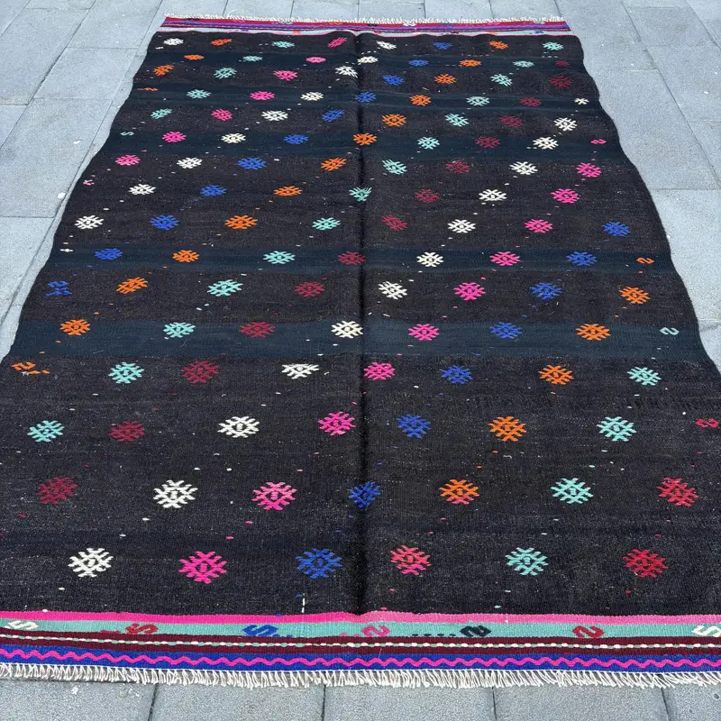 Brown Pink Camouflage Rug, 6x9,1 ft Chic Decor