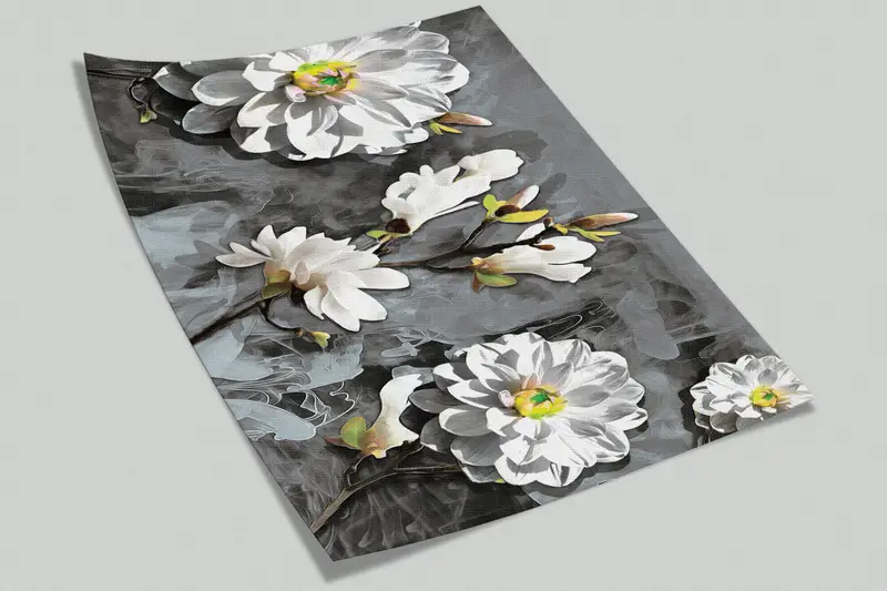 3d Wall Paper,Wall Paper Peel and Stick,Bright Wall Paper,Flower Wallpaper,Modern Wall Print,Botanical Wall Paper,Floral Wall Paper, - 10