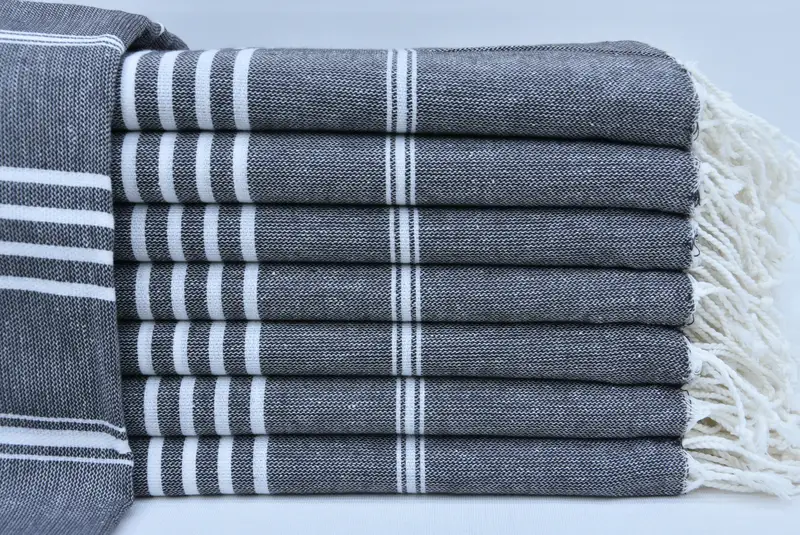 Custom Gifts, Fouta towel, Family Gift Basket, 76x40 Cotton Striped Towel, Personalized Turkish Towel, Summer Gift Ideas, Turkish bath towel - 1