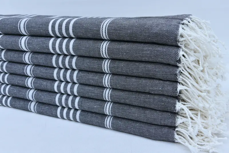 Custom Gifts, Fouta towel, Family Gift Basket, 76x40 Cotton Striped Towel, Personalized Turkish Towel, Summer Gift Ideas, Turkish bath towel - 3
