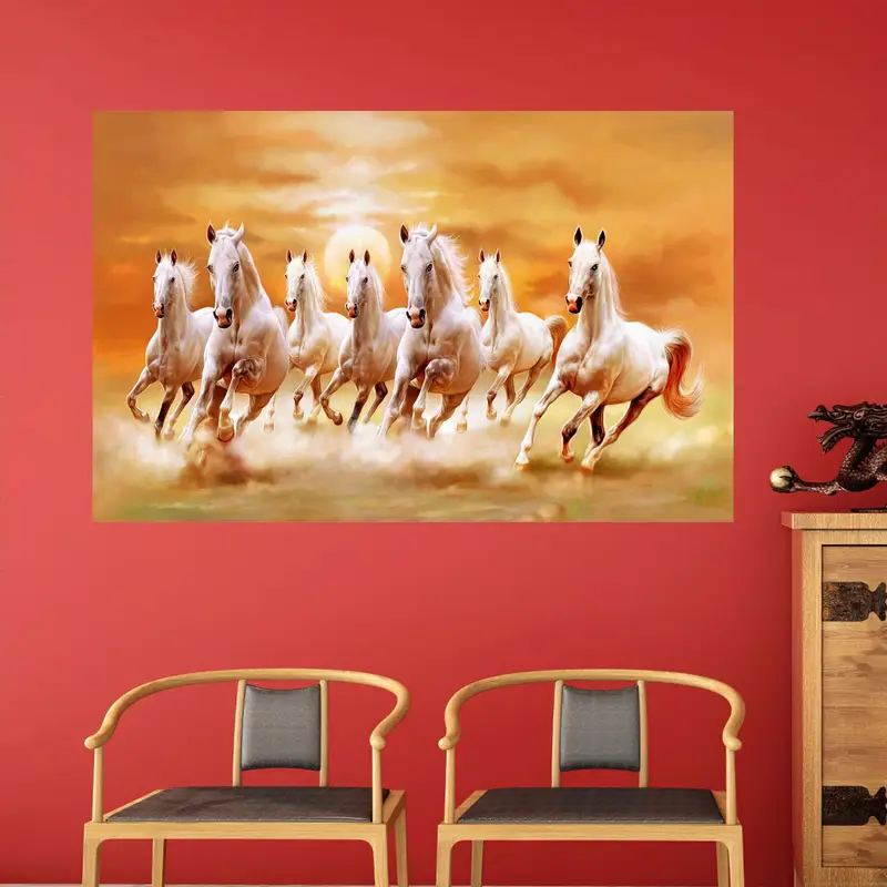 Modern Printed Glass: Elegant Horse Lover Gift for Loft Decor