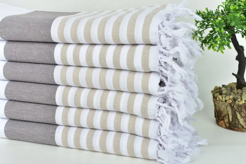 70x40 Cotton Striped Towel, Family Gift, Lightweight Turkish towel, Absorbent Turkish towel, Custom Beach Towels, Bachelorette Party Gifts - 3