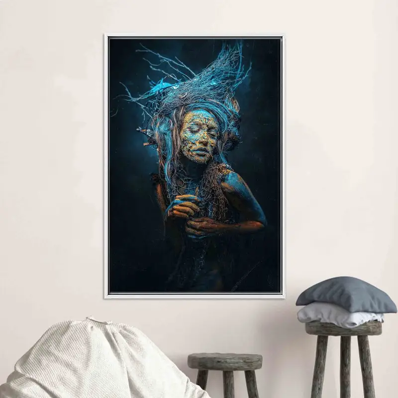 現代的な抽象的な女性のキャンバス プリント - トレンディなシュールなアート