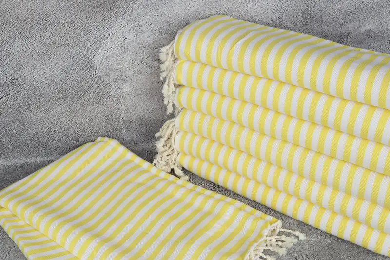 Absorbent Turkish peshtemal towel for beach use, Soft towel, Gift For Her, Bridal Shower Gift, Halloween Gifts, 70x40 Cotton Striped Towel - 2