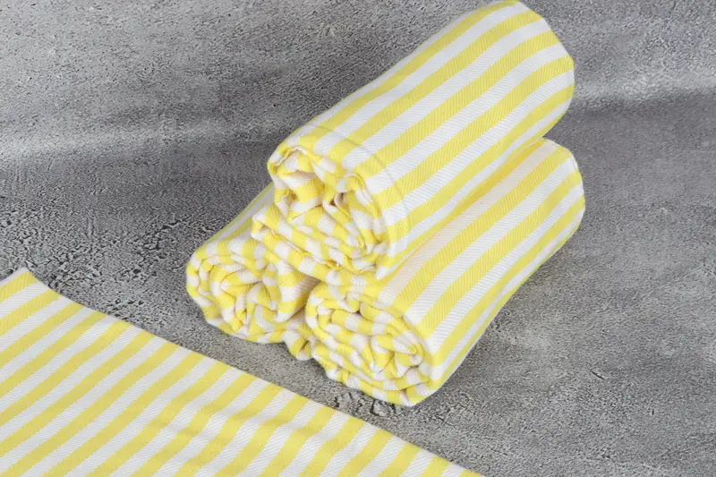 Absorbent Turkish peshtemal towel for beach use, Soft towel, Gift For Her, Bridal Shower Gift, Halloween Gifts, 70x40 Cotton Striped Towel - 8