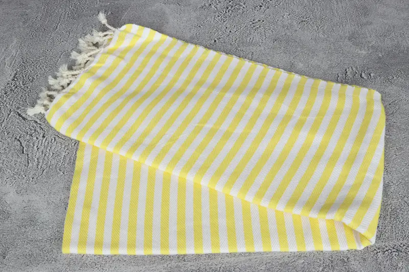 Absorbent Turkish peshtemal towel for beach use, Soft towel, Gift For Her, Bridal Shower Gift, Halloween Gifts, 70x40 Cotton Striped Towel - 6