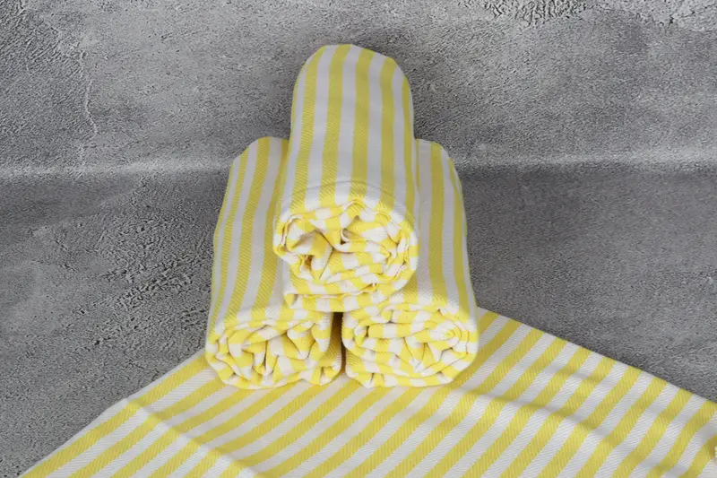 Absorbent Turkish peshtemal towel for beach use, Soft towel, Gift For Her, Bridal Shower Gift, Halloween Gifts, 70x40 Cotton Striped Towel - 7