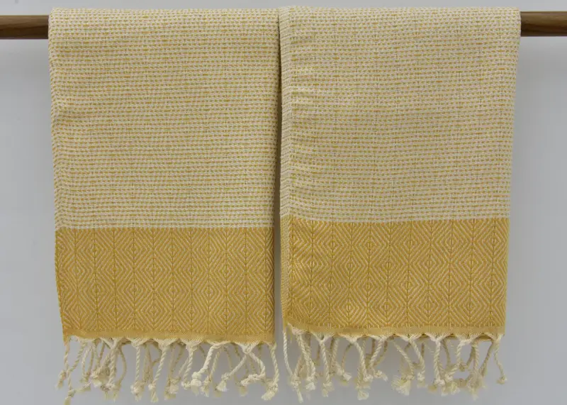 Handmade Gift, Personalized Kitchen Towel, Monogram Kitchen Towel, Gift For Wedding Day, Guest Towel, 36x18 Cotton Diamond Towel, Turkish Tea Towel - 7