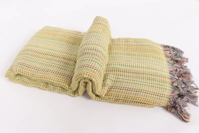 Throw Blanket, Gift For The Home Decor, Woven Throw Blanket, Bohemian Bedspread, Bachelorette Party Favors, 100x80 Cotton Waffle Towel - 6