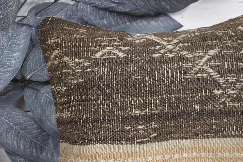 12x12 Beige Pillow, Square Throw Cushion Case, Cushion Cover, Tapestry Pillow Case, Kilim Pillow, Kilim Cushion Sham, Ethnical Kilim Rug Pillow - 2