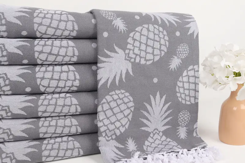 Yaz hediyesi, el yapımı hediye, hafif havlu, bekarlığa veda partisi, seyahat havlu, özel banyo havlusu, 70x36 pamuk ananas tasarım havlu - 3