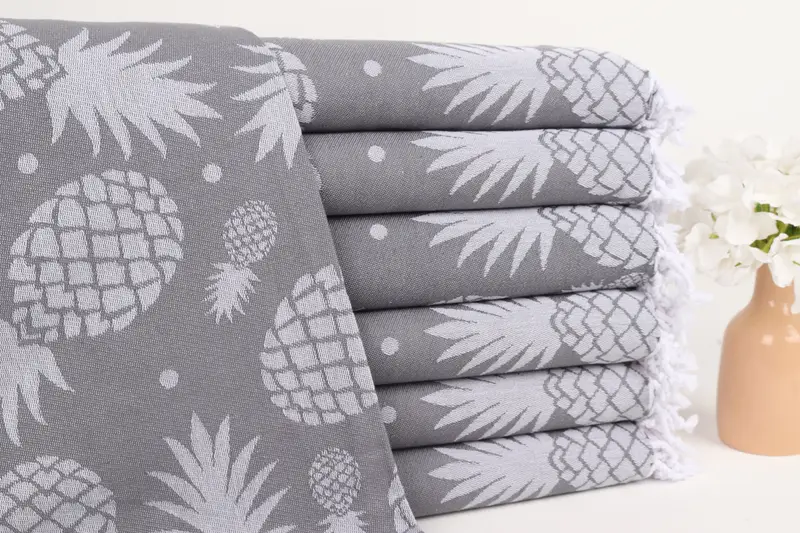 Yaz hediyesi, el yapımı hediye, hafif havlu, bekarlığa veda partisi, seyahat havlu, özel banyo havlusu, 70x36 pamuk ananas tasarım havlu - 2