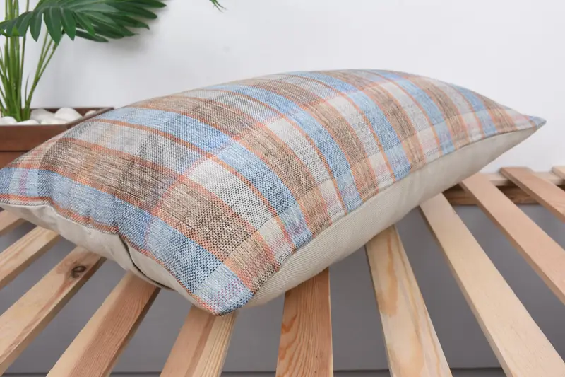 Home Decor Pillow, Decorative Pillow Case, Turkish Kilim Pillow, Pillow for Couch, Sofa Bolster Pillow, Cushion, 16x24 Blue Pillow Sham - 6