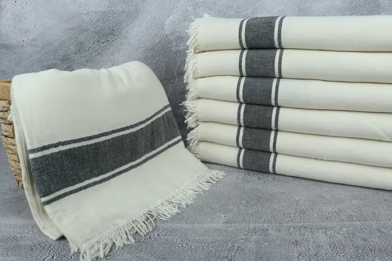 Wedding Anniversary Gift, Custom Blanket, Custom Wedding Gifts, 70x60 Cotton Striped Towel, Personalized Blanket, Home Gift, Family Gift Basket - 3