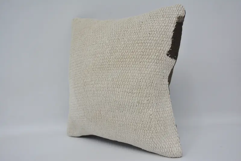 Antique Pillows, Kilim Rug Pillow Sham, Outdoor Throw Pillow Sham, Cushion, Turkish Kilim Pillow, 12x12 White Pillow Cover, Interior Designer Pillow - 4