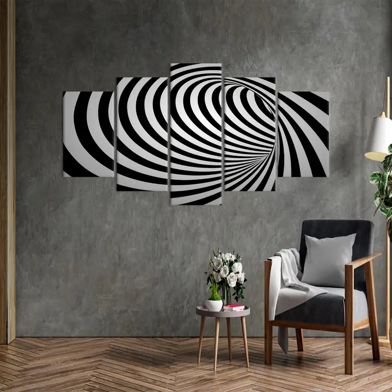 Abstract Canvas Art, Black Wall Art, White Canvas Art, Trendy Wall Decor, Vogue Art Decor, Fashion Canvas Art, Black And White Art, - 5