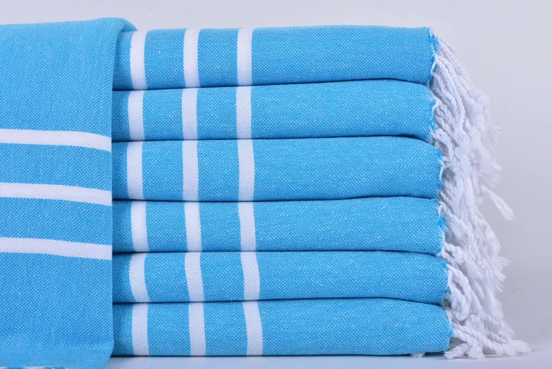 Unique Wedding Gift, Valentines Day Gift Idea, 70x40 Cotton Striped Towel, Bachelorette Party Gift, Sand-resistant towel, Peshtemal Towel, Spa Towel - 1