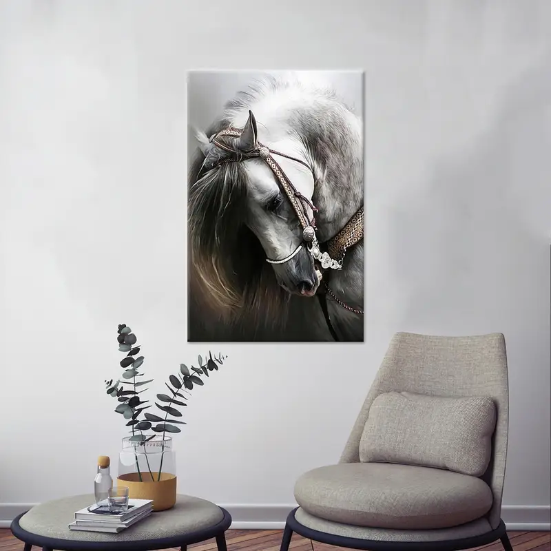 Moderne Pferdeliebhaber-Leinwand: Bauernhaus-Loft-Dekor für Männerhöhle