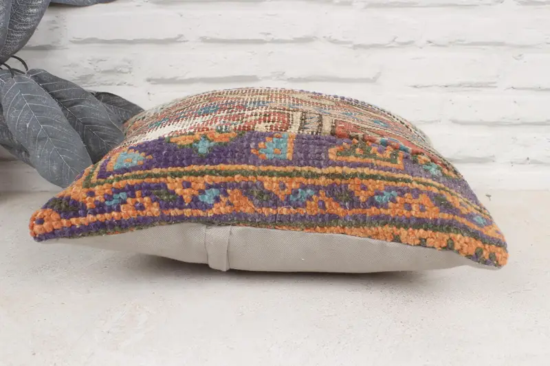 Gift Pillow, Decorative Throw Cushion, Pillow Sham, Boho Pillow Sham Cover, Home Decor Pillow, 16x16 Brown Pillow, Outdoor Pillow Cover - 5