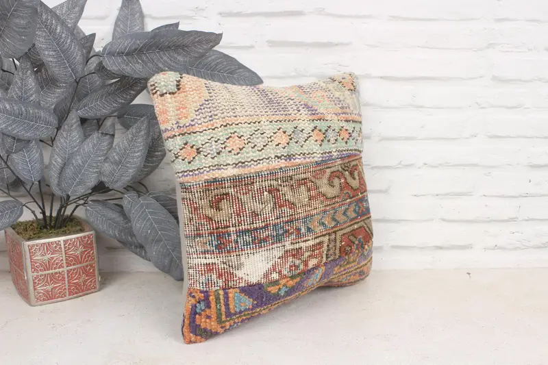 Gift Pillow, Decorative Throw Cushion, Pillow Sham, Boho Pillow Sham Cover, Home Decor Pillow, 16x16 Brown Pillow, Outdoor Pillow Cover - 3