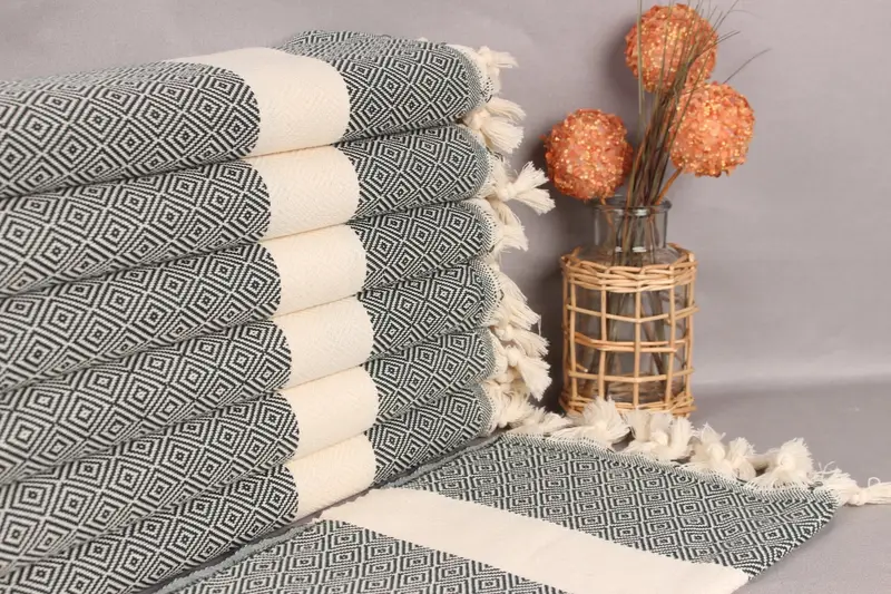 Dark Green Cotton Tea Towel, Gift For The Home, 20x36 Inches