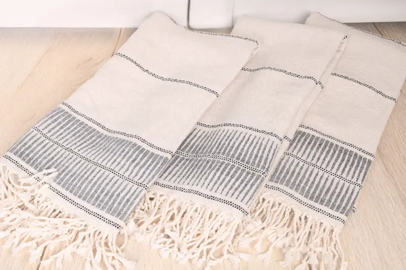 70x40 Linen Striped Towel, Family Gift, Personalized Wedding Gift, Bachelorette Party Gift, Turkish towel, Cute Beach Towel, Wedding Hand Made Gift - 6
