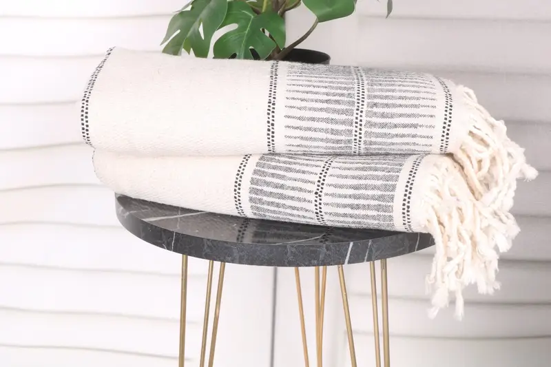 70x40 Linen Striped Towel, Family Gift, Personalized Wedding Gift, Bachelorette Party Gift, Turkish towel, Cute Beach Towel, Wedding Hand Made Gift - 3