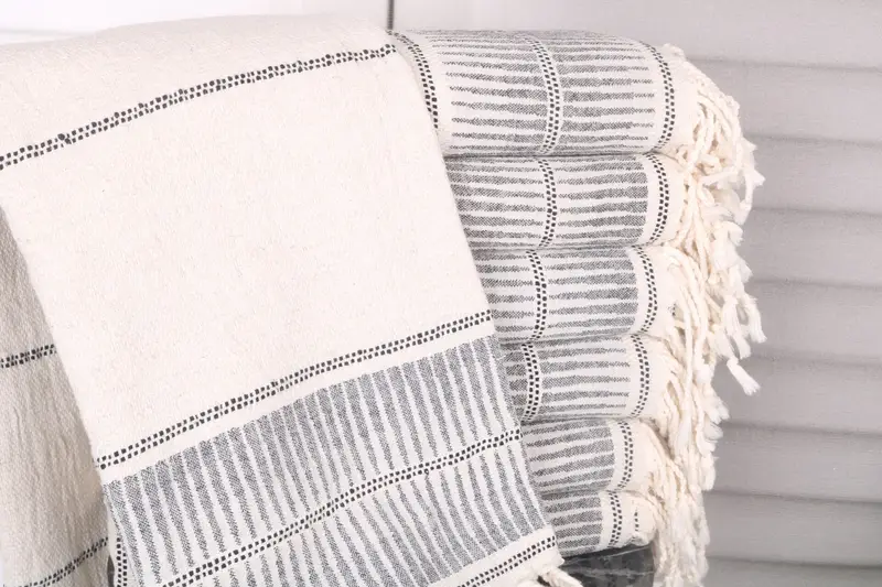 70x40 Linen Striped Towel, Family Gift, Personalized Wedding Gift, Bachelorette Party Gift, Turkish towel, Cute Beach Towel, Wedding Hand Made Gift - 1