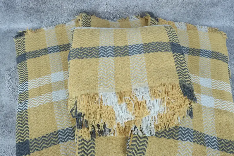 90x80 Cotton Striped Towel, Wedding Favors, Turkish Blanket, Bridesmaid Gift, Monogram Blanket, Decorative Bedspread, Gift For Wedding Day - 4