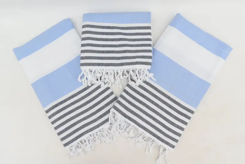 Turkish hand towel, Lightweight Turkish towel, Sand-resistant Turkish towel for travel, Bridal Gifts, Gifts For Him, 70x40 Cotton Striped Towel - 4