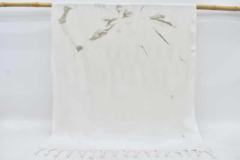 Chic Turkish Cotton Beach Towel, Off White, 67x36 Inches