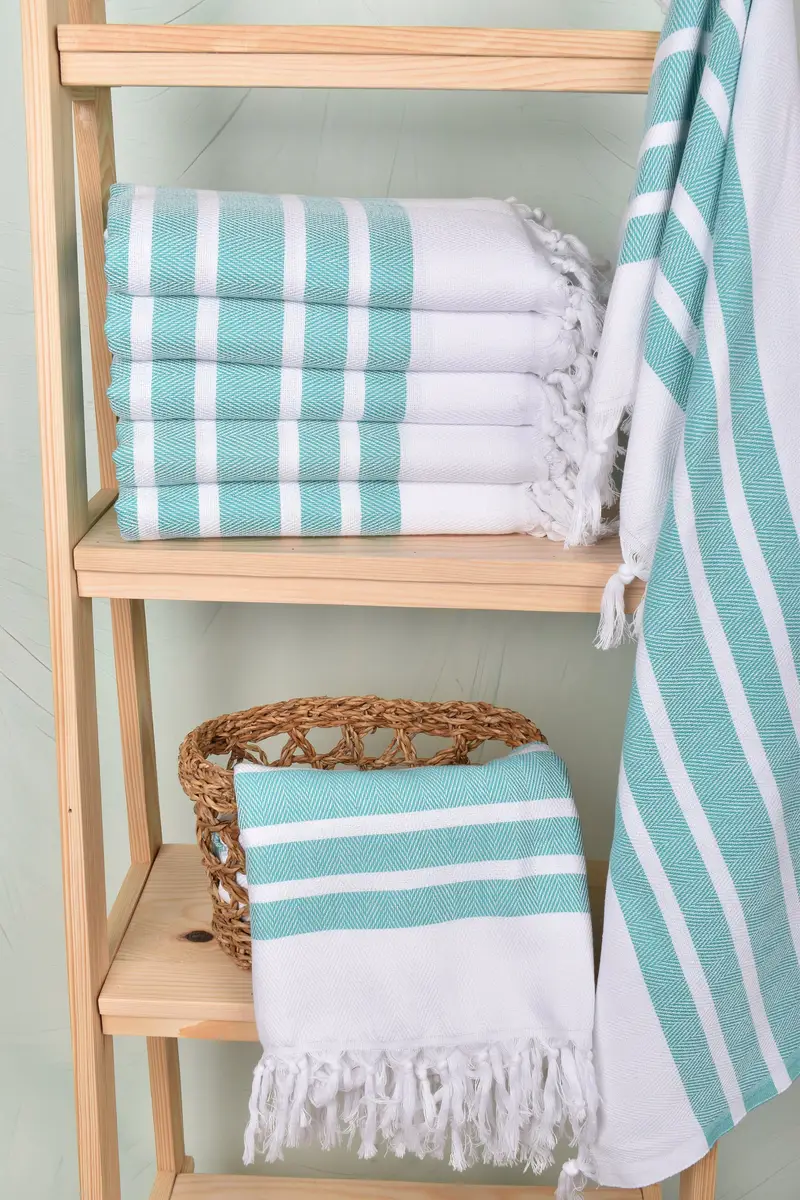 Pool Towels, Lightweight Turkish towel, Turkish hand towel, Gift Towel, Organic Towel, 70x40 Cotton Herringbone Towel, Wedding Gifts Towel - 3