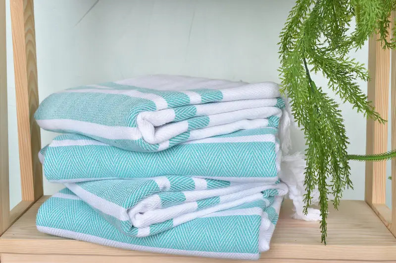 Pool Towels, Lightweight Turkish towel, Turkish hand towel, Gift Towel, Organic Towel, 70x40 Cotton Herringbone Towel, Wedding Gifts Towel - 7