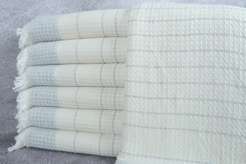 Large Turkish Towel, Bridesmaid Proposal Gift, Gift For Her, 70x40 Cotton Waffle Towel, Turkish bath towel, Turkish Beach Towel Personalized - 1