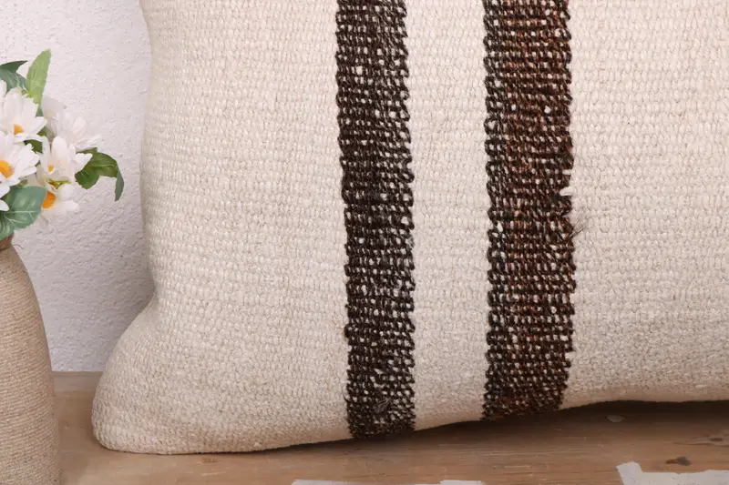 Boho Pillow Sham Cover, Interior Designer Pillow, Cushion, 16x24 White Cushion Case, Gift Pillow, Square Throw Pillow Sham - 3