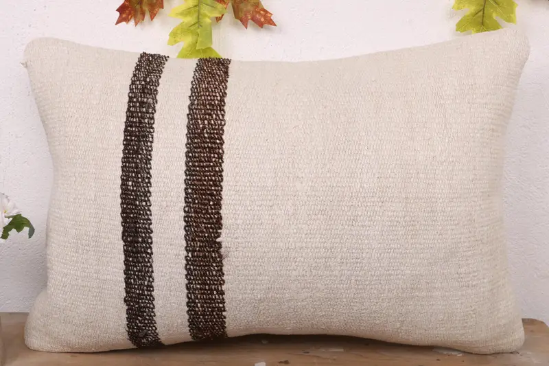 Boho Pillow Sham Cover, Interior Designer Pillow, Cushion, 16x24 White Cushion Case, Gift Pillow, Square Throw Pillow Sham - 2