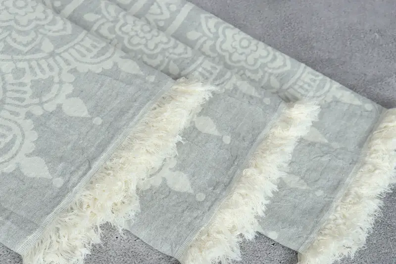 Quick-dry travel peshtemal towel, 74x36 Cotton Floral Patterned Towel, Grandma Gift, Turkish towel, Bridesmaid Gift, Organic Turkish towel - 6